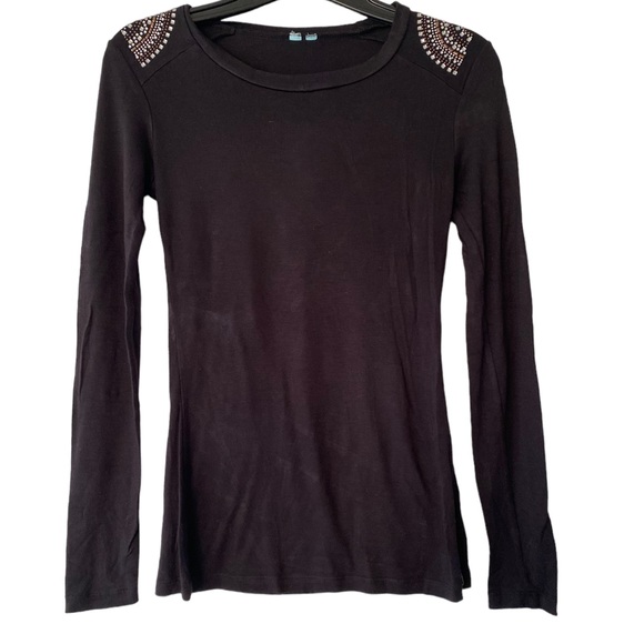 Marciano Black Embellished Top - Size XS - Picture 2 of 6